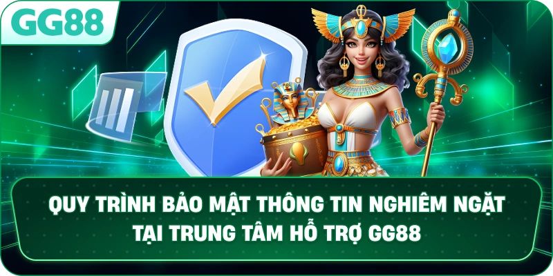 Quy trình bảo mật thông tin nghiêm ngặt tại trung tâm hỗ trợ GG88.